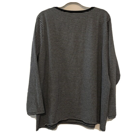 Duluth Trading Co Womens Plus Size 3X Multicolor Stripe Stretch L/S Blouse - Picture 3 of 5